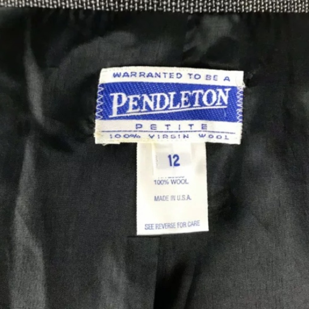 Vintage Pendleton Wool Gray Button Front Lined Ja… - image 7